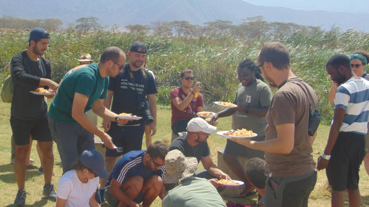 Maricky's Safaris - big five safari/maricky safaris tourists at launch ngorongoro crater