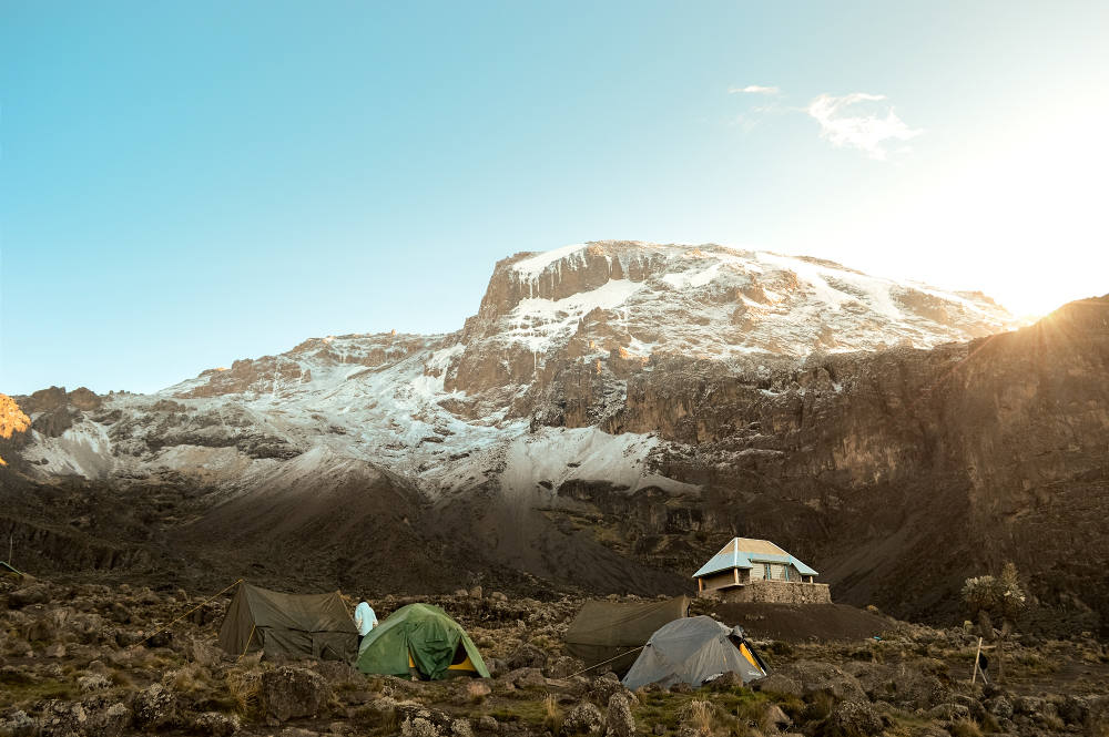 Maricky's Safaris - Package Mount Kilimanjaro view from a campsite.