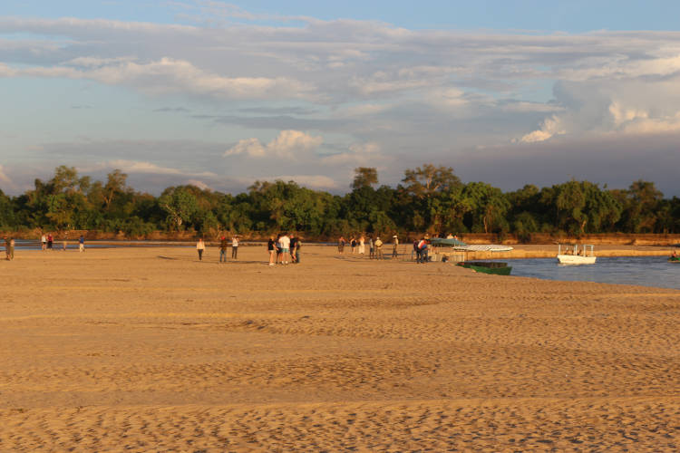 Maricky's Safaris - nyerere national park/marickys safaris nyerere beach with people